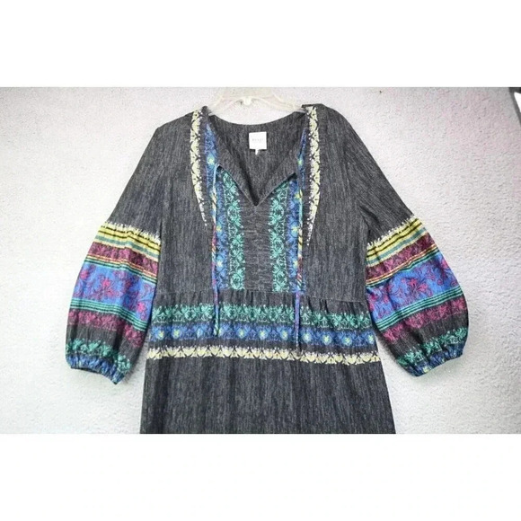 Violet Weekend Long Balloon Sleeves Dress-Size 16-Boho-Hippie-Soft - Picture 2 of 9